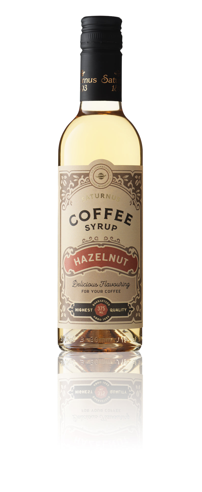 Saturnus kaffesirup, Hasselnød, 375 ml.