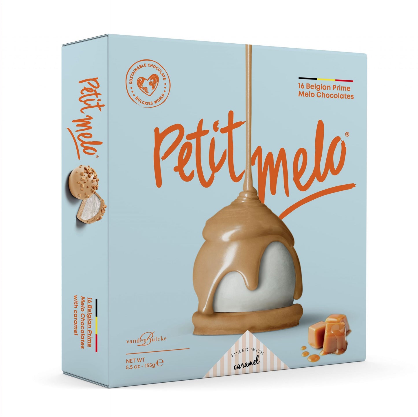 Petit Melo, Mini flødeboller m/ Hvid chokolade & karamel, 155 g.
