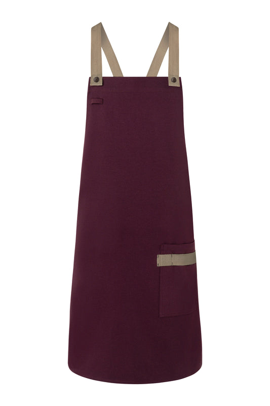 Karlowsky LS 38 Bib Apron - Aubergine