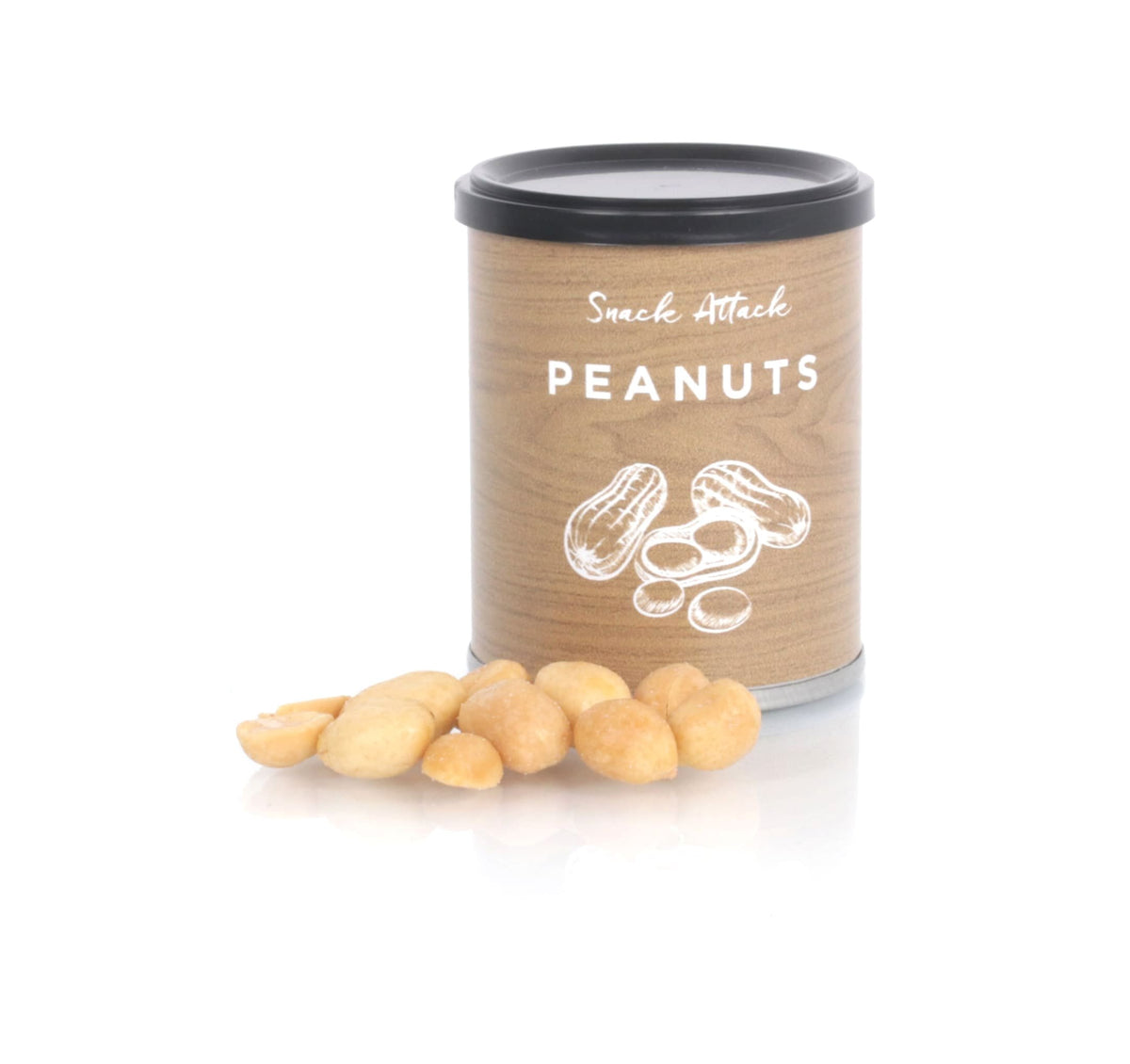 Snack Attack dåse, Salty peanuts, 60 g.