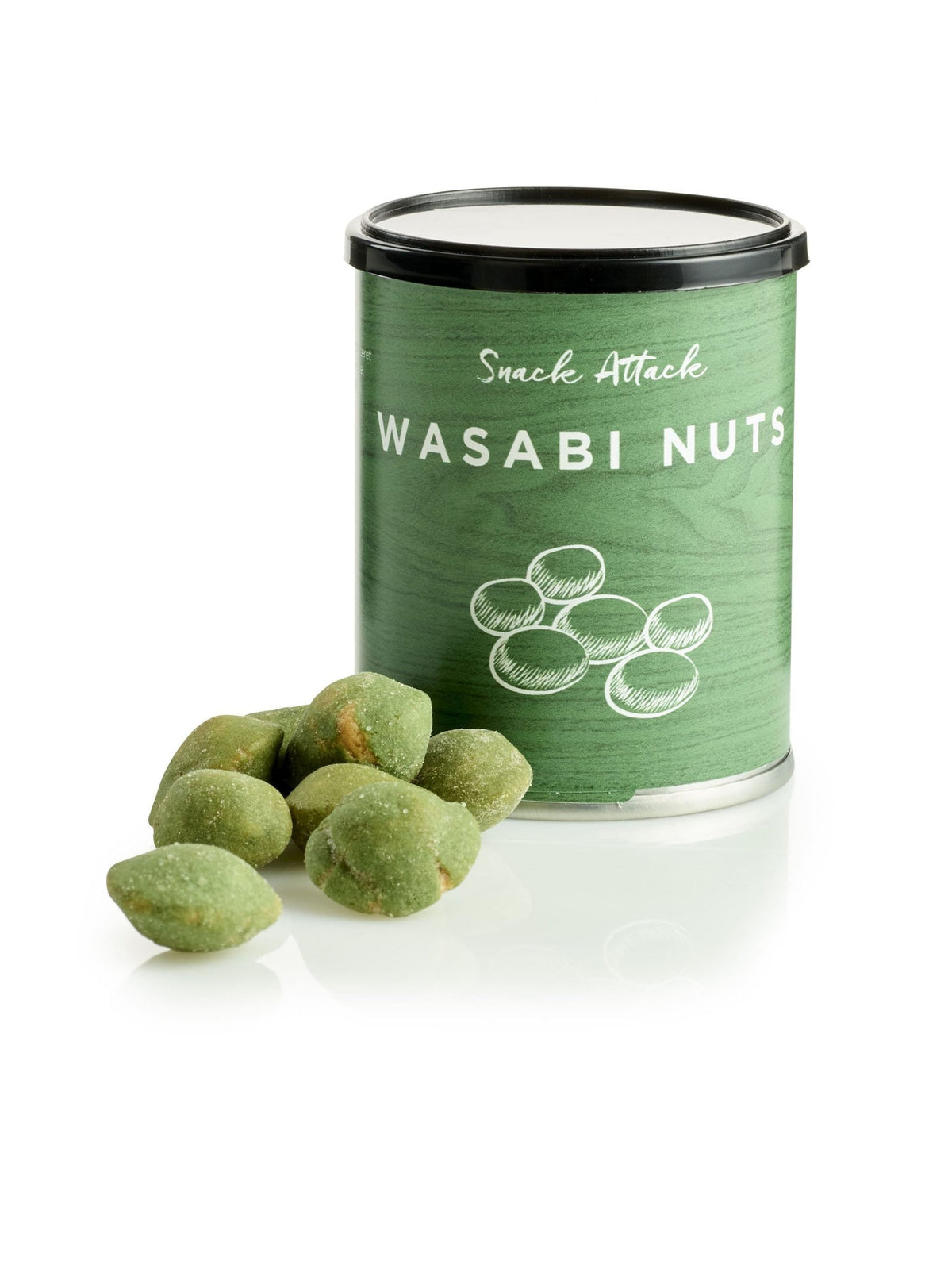 Snack Attack dåse, Wasabi Nuts, 40 g.