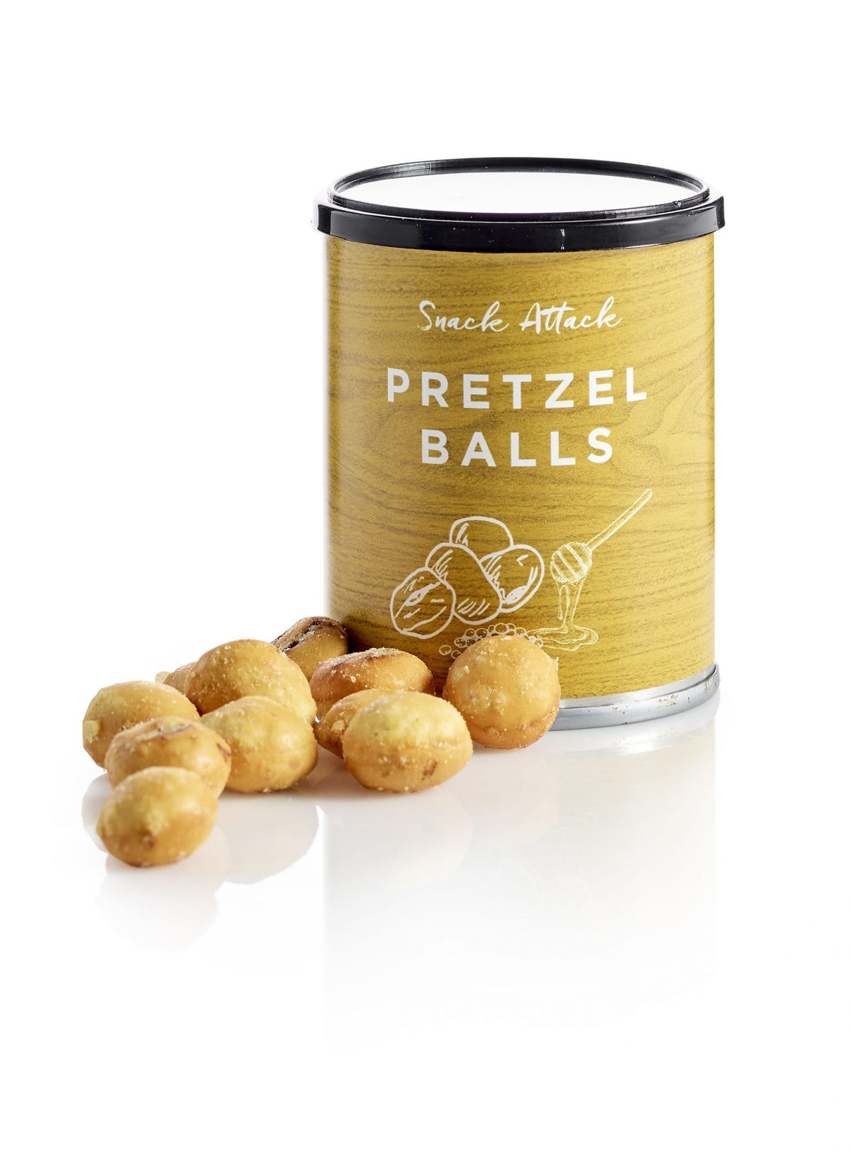 Snack Attack dåse, Pretzel balls, 25 g.