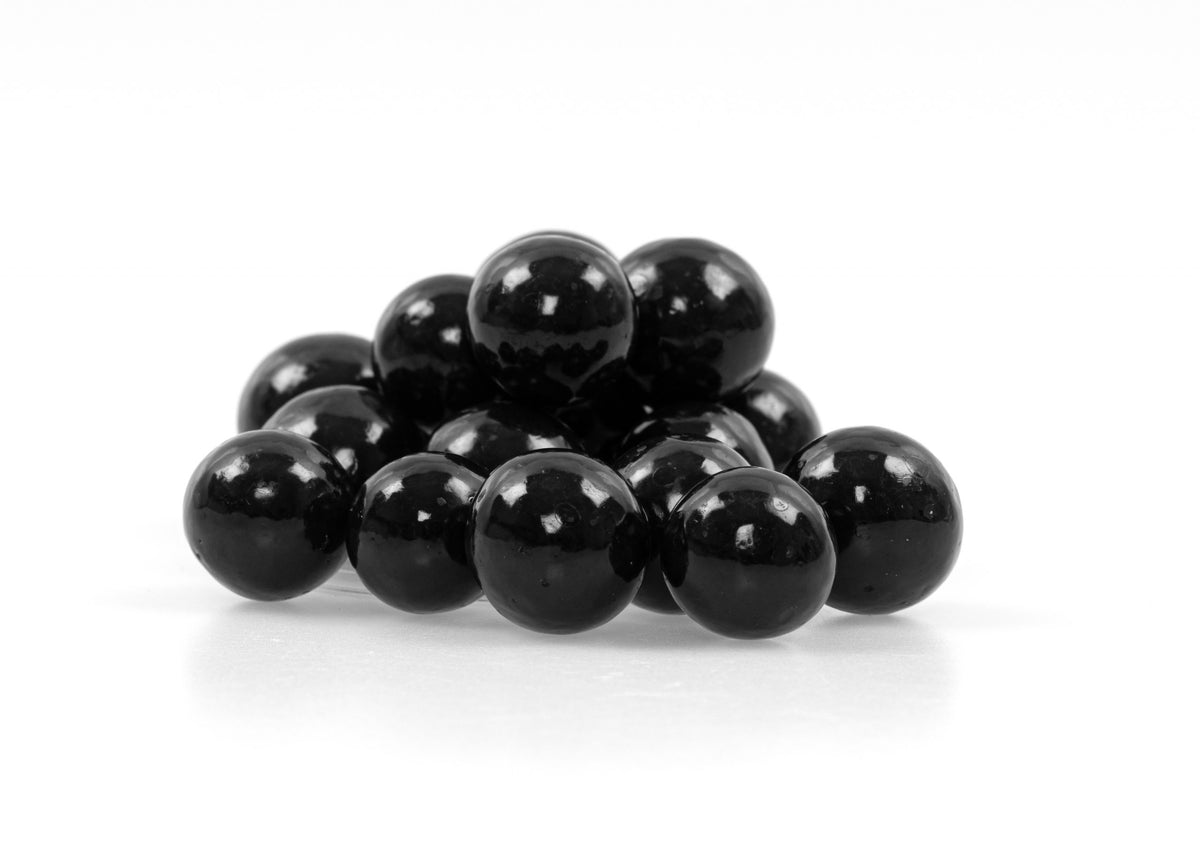 Bulk, Lakridskugler m/ mælke chokolade & karamel (Sort), 1000 g.