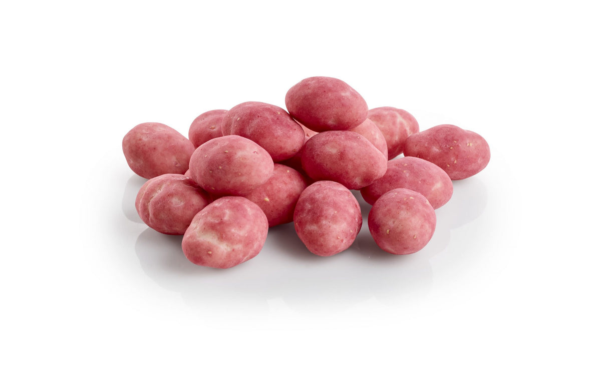 Bulk, Mandler m/ hvid chokolade & jordbærpulver (Jordbærmandler), 1000 g.