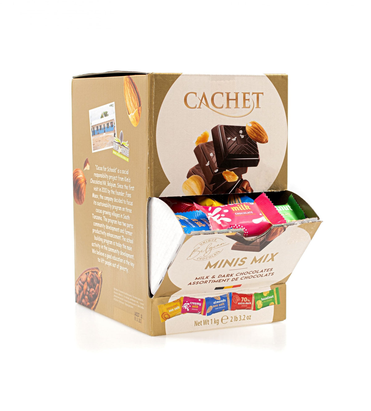 Cachet chokolade minis mix, 1000 g. (9 g. pr. stk.)