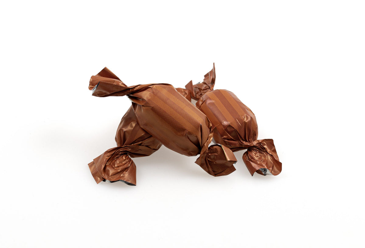 Bulk, Mælke chokolade m/ blød karamel i bronze folie, 1000 g.