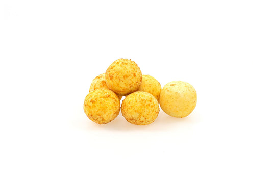 Bulk, Dansk Lakridskugle m/ Hvid chokolade & passionspulver, 1000 g. (6,5 g. pr. stk.)