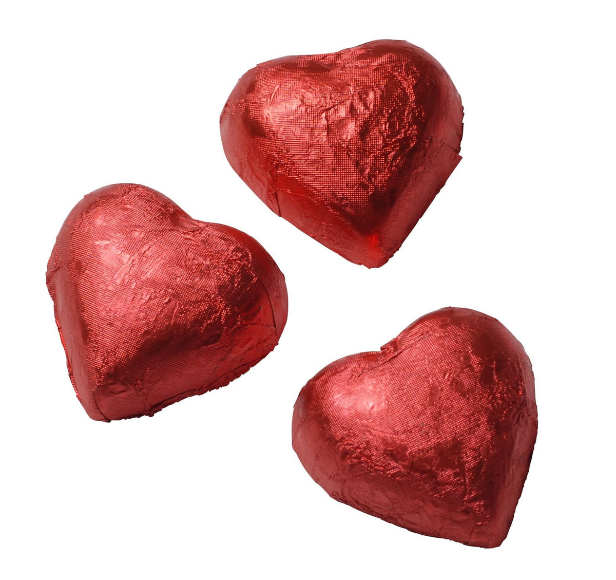 Bulk, Røde chokolade hjerter, 1000 g. (7 g. pr. stk.)