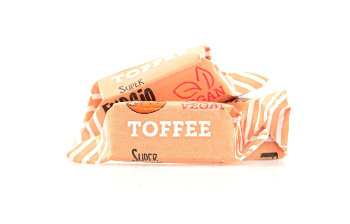 Økologisk toffee fudge, 1000 g. (12 g. pr. stk.)