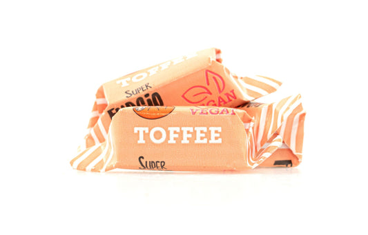 Økologisk toffee fudge, 1000 g. (12 g. pr. stk.)