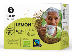 Oxfam, Økologisk Green Tea With Lemon, 36 g.
