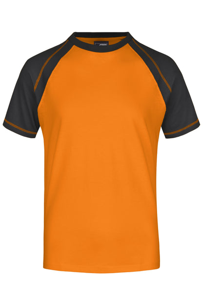 Men’s Raglan-T - Orange/Black