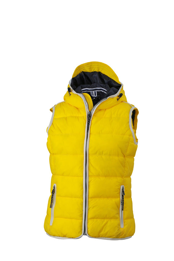 Ladie´s Maritime Vest - Sun-yellow/White