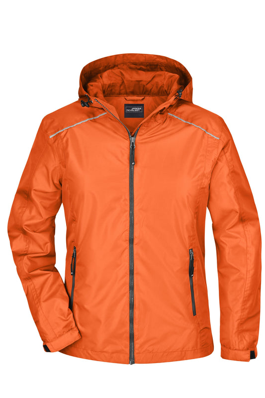 Ladies’ Rain Jacket - Orange/Carbon