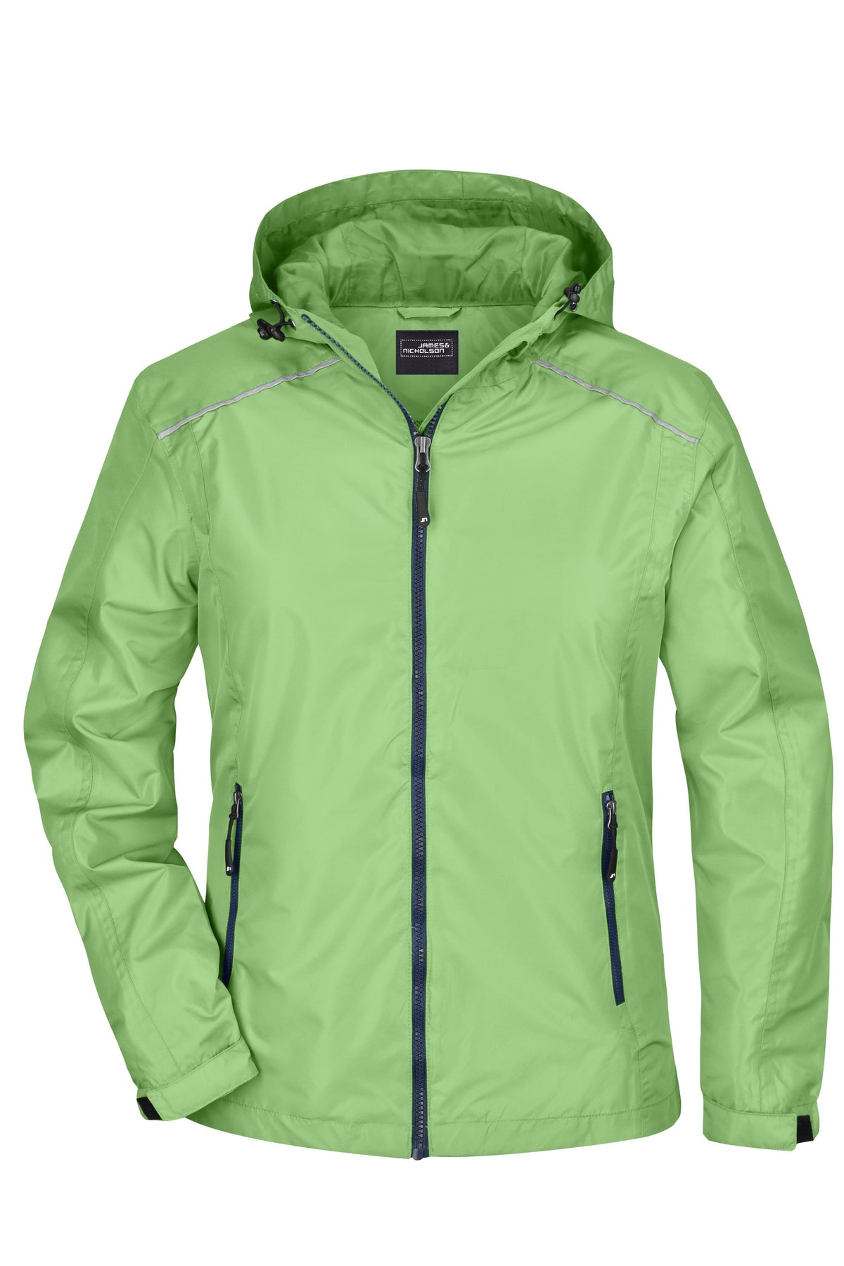 Ladies’ Rain Jacket - Spring-green/Navy