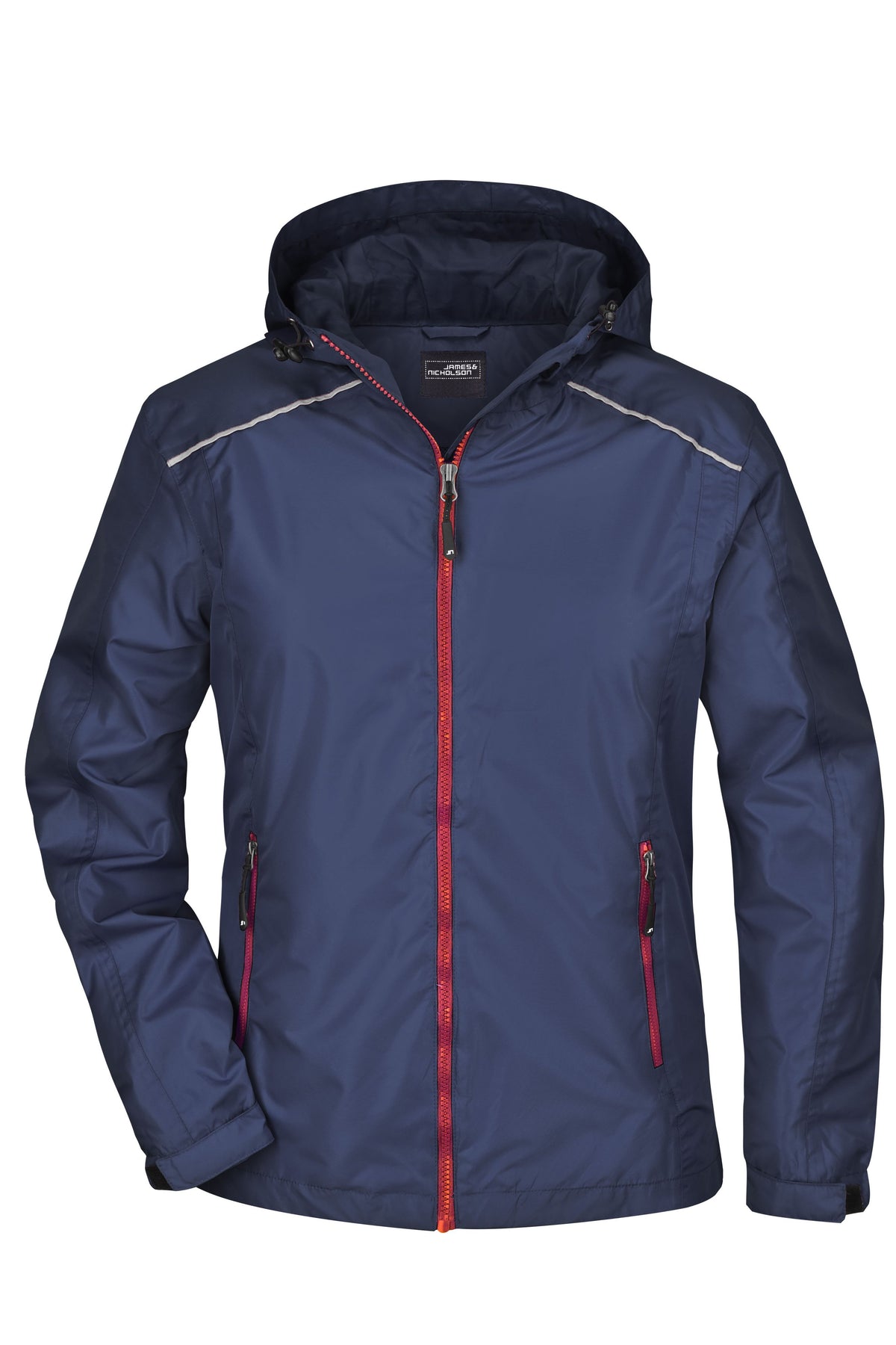 Ladies’ Rain Jacket - Navy/Red