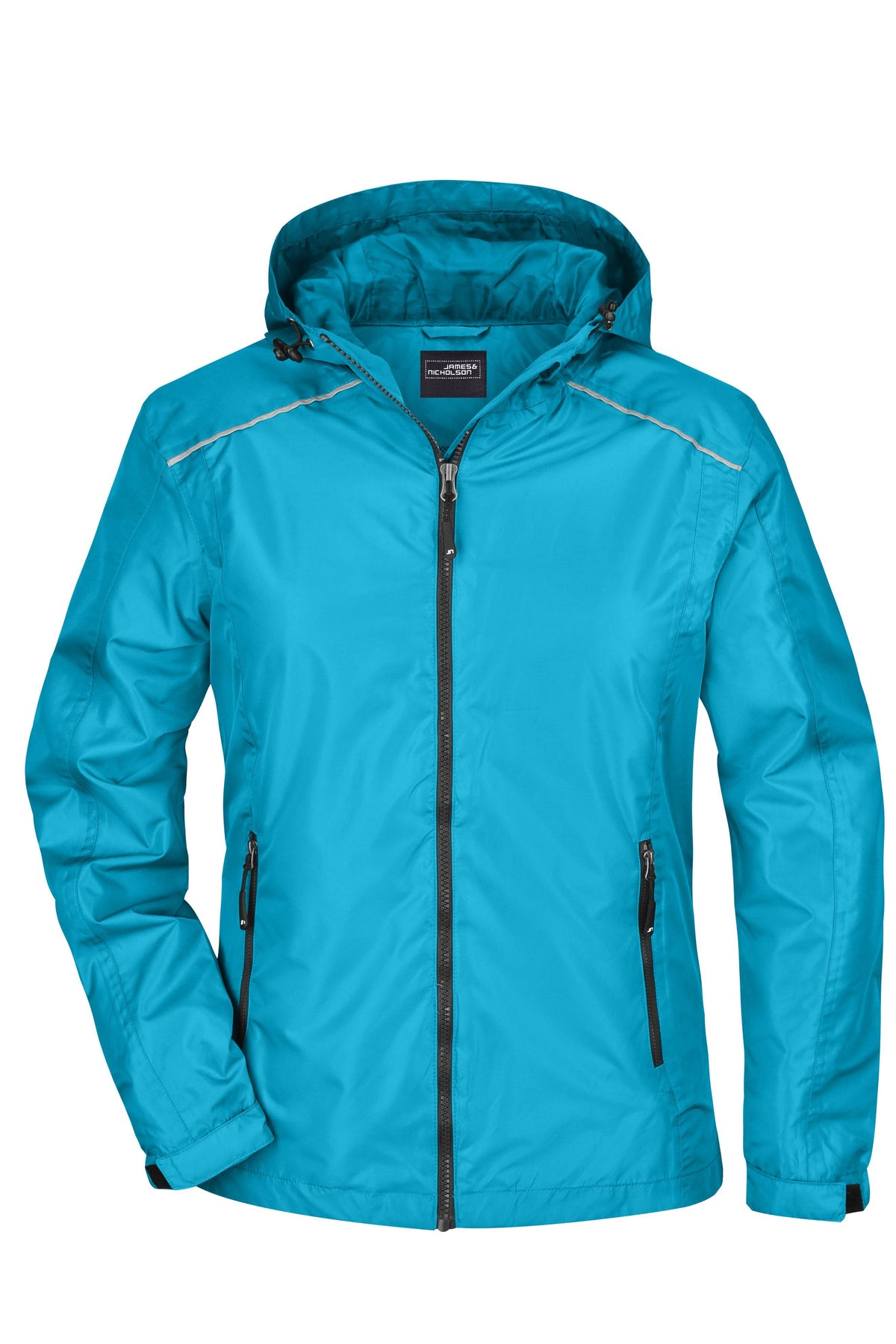 Ladies’ Rain Jacket - Turquoise/iron-grey