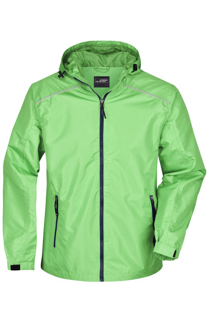 Men’s Rain Jacket - Spring-green/Navy