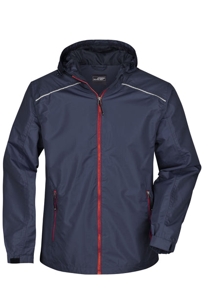 Men’s Rain Jacket - Navy/Red