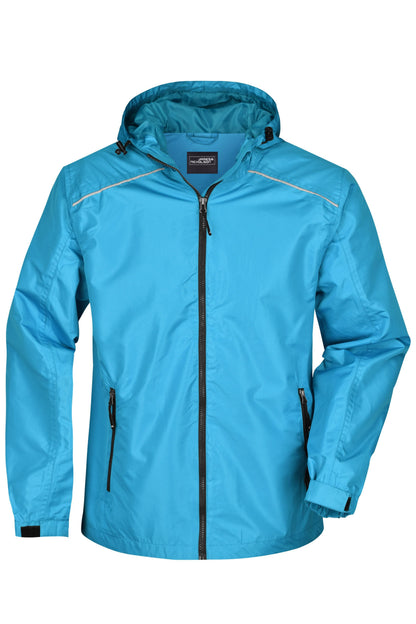 Men’s Rain Jacket - Turquoise/iron-grey