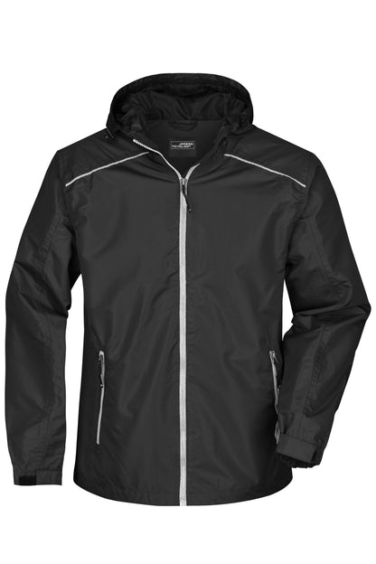 Men’s Rain Jacket - Black/Silver