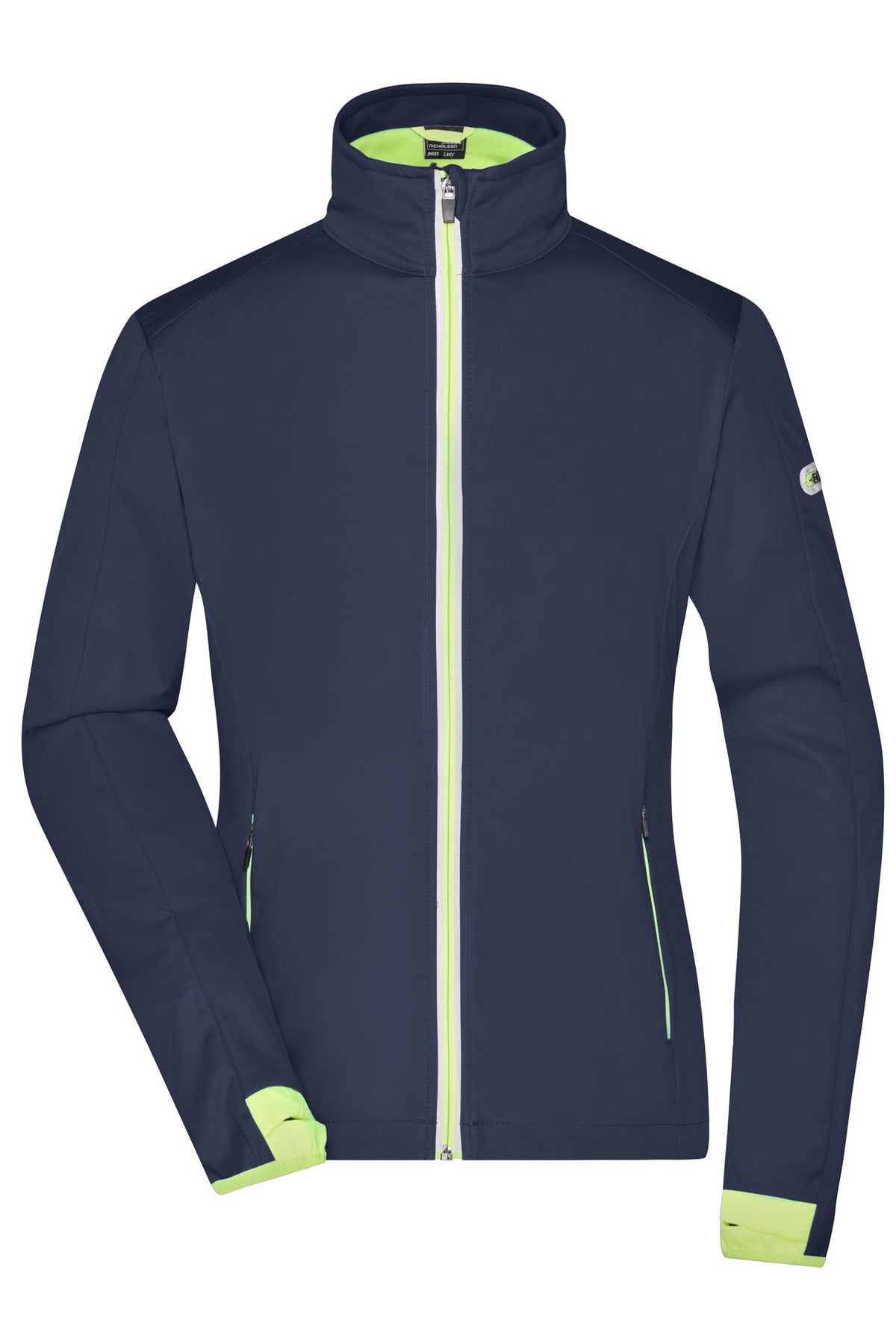 Ladies’ Sports Softshell Jacke - Navy/Bright-yellow