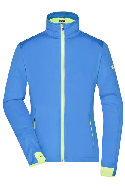 Ladies’ Sports Softshell Jacke - Bright-blue/Bright-yellow