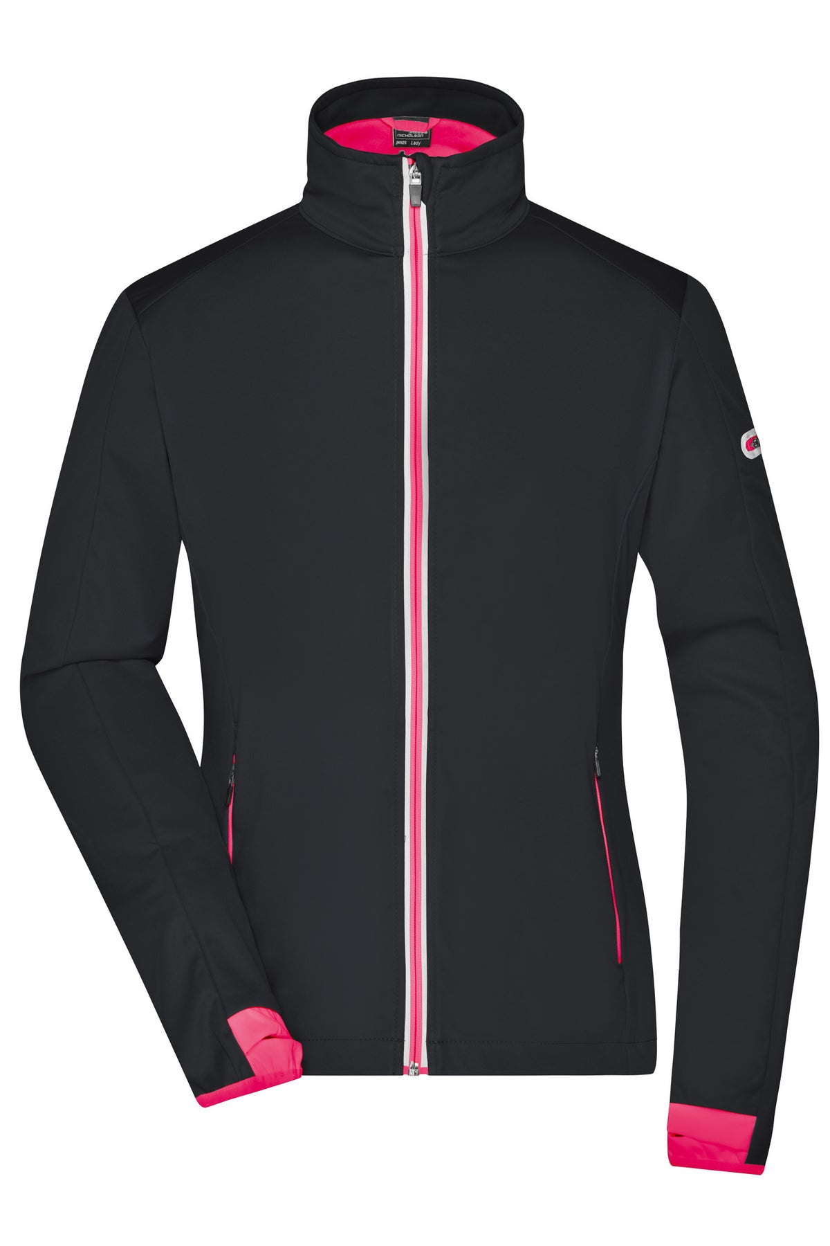 Ladies’ Sports Softshell Jacke - Black/Light-red