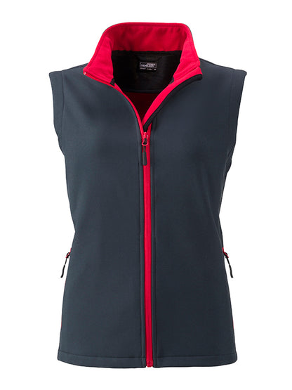 Ladies´ Promo Softshell Vest - Iron-grey/Red