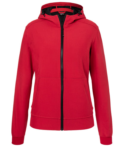 Ladies´ Hooded Softshell Jacke - Red/Black
