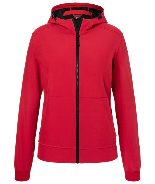 Ladies´ Hooded Softshell Jacke - Red/Black