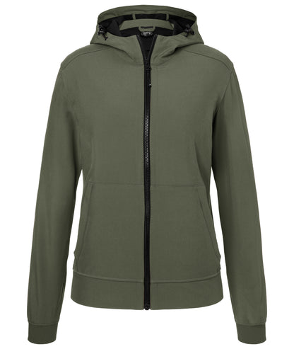 Ladies´ Hooded Softshell Jacke - Olive/Camouflage