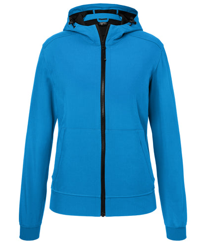 Ladies´ Hooded Softshell Jacke - Blue/Black