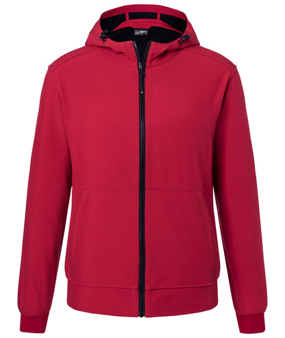 Men´s Hooded Softshell Jacket - Red/Black