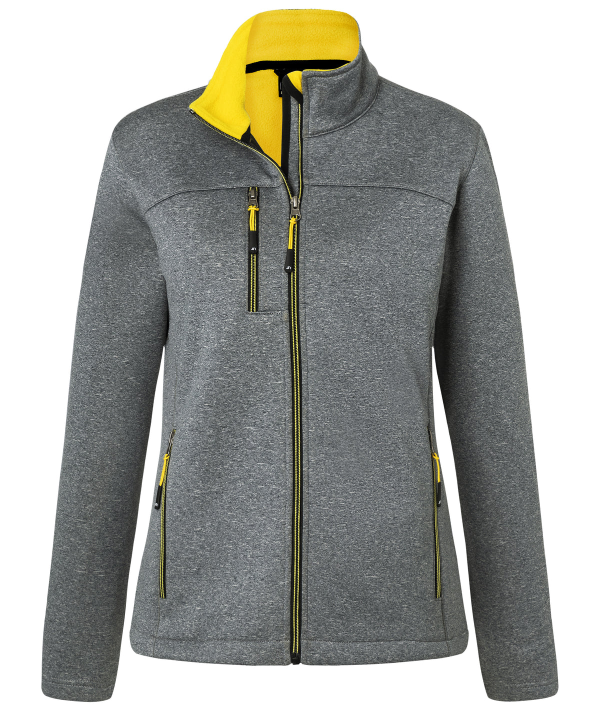 Ladies´ Softshell Jacket - Dark-melange/Yellow