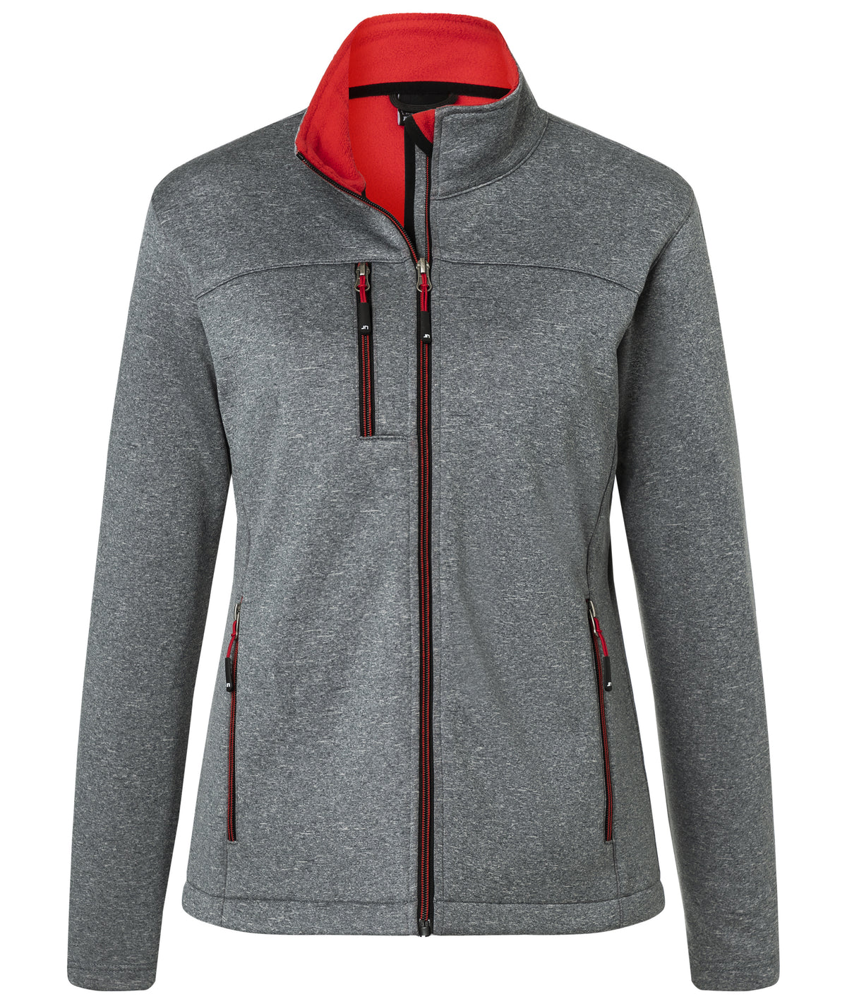 Ladies´ Softshell Jacket - Dark-melange/Red