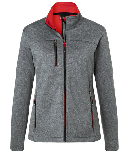 Ladies´ Softshell Jacket - Dark-melange/Red