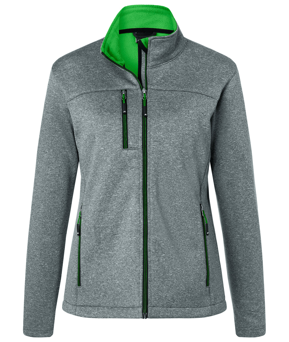 Ladies´ Softshell Jacket - Dark-melange/Green