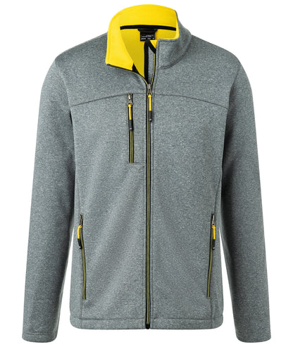 Men´s Softshell Jacket - Dark-melange/Yellow