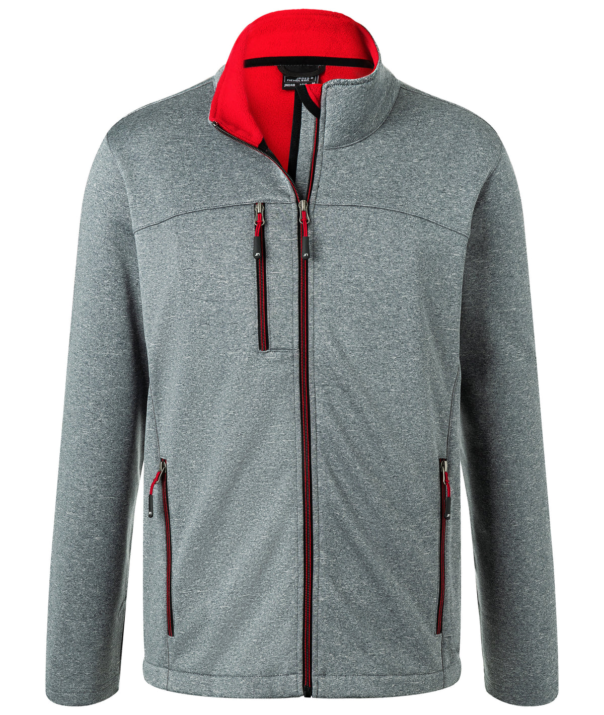 Men´s Softshell Jacket - Dark-melange/Red