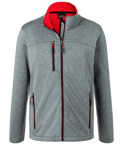 Men´s Softshell Jacket - Dark-melange/Red