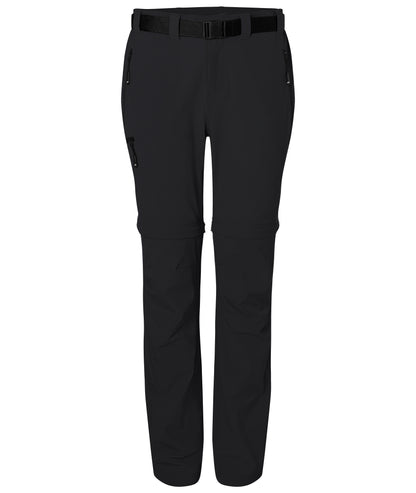 Ladies´ Zip-Off Trekking Pants - Black