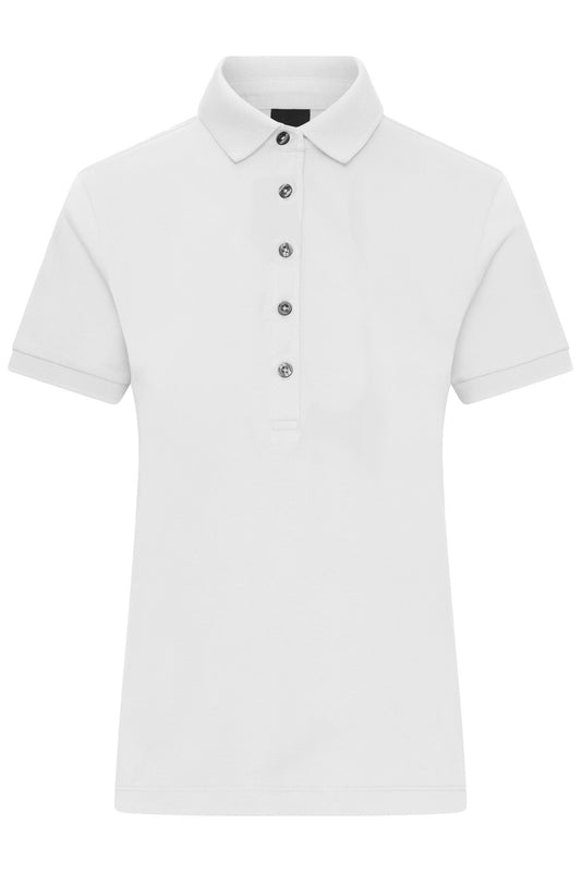 Ladies Mercerised Polo - White
