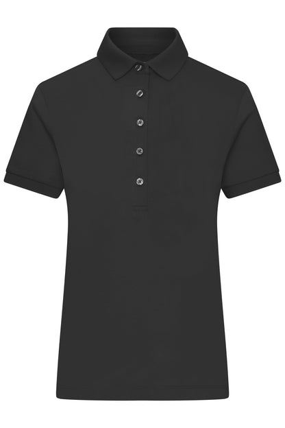 Ladies Mercerised Polo - Black