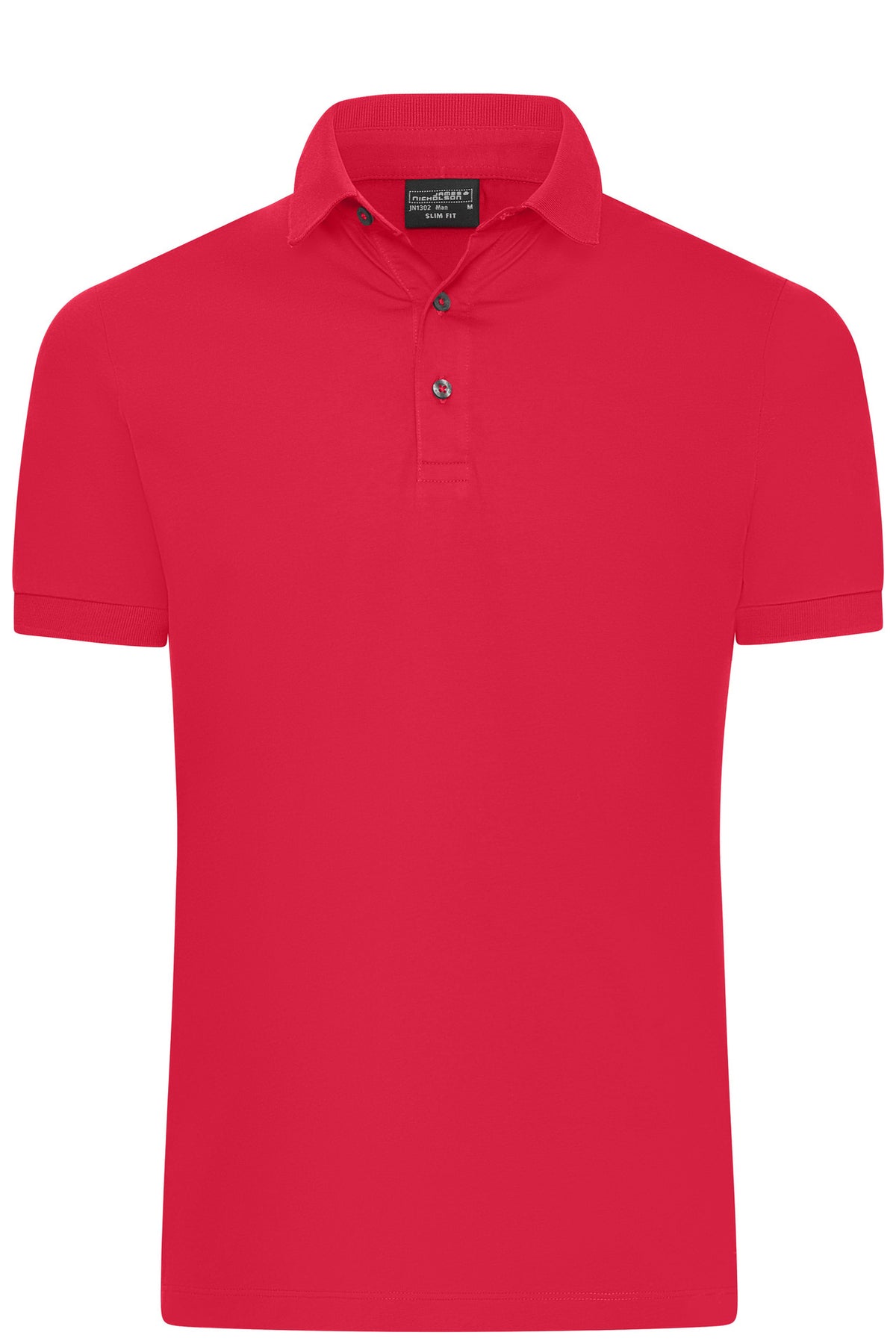 Men´s Mercerised Polo Slim Fit - Light Red