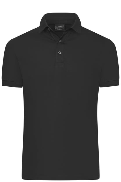Men´s Mercerised Polo Slim Fit - Black