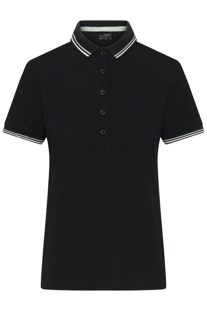 Ladies Polo - Black/White/Grey