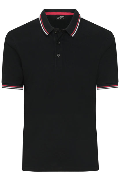 Men s Polo - Black/White/Red