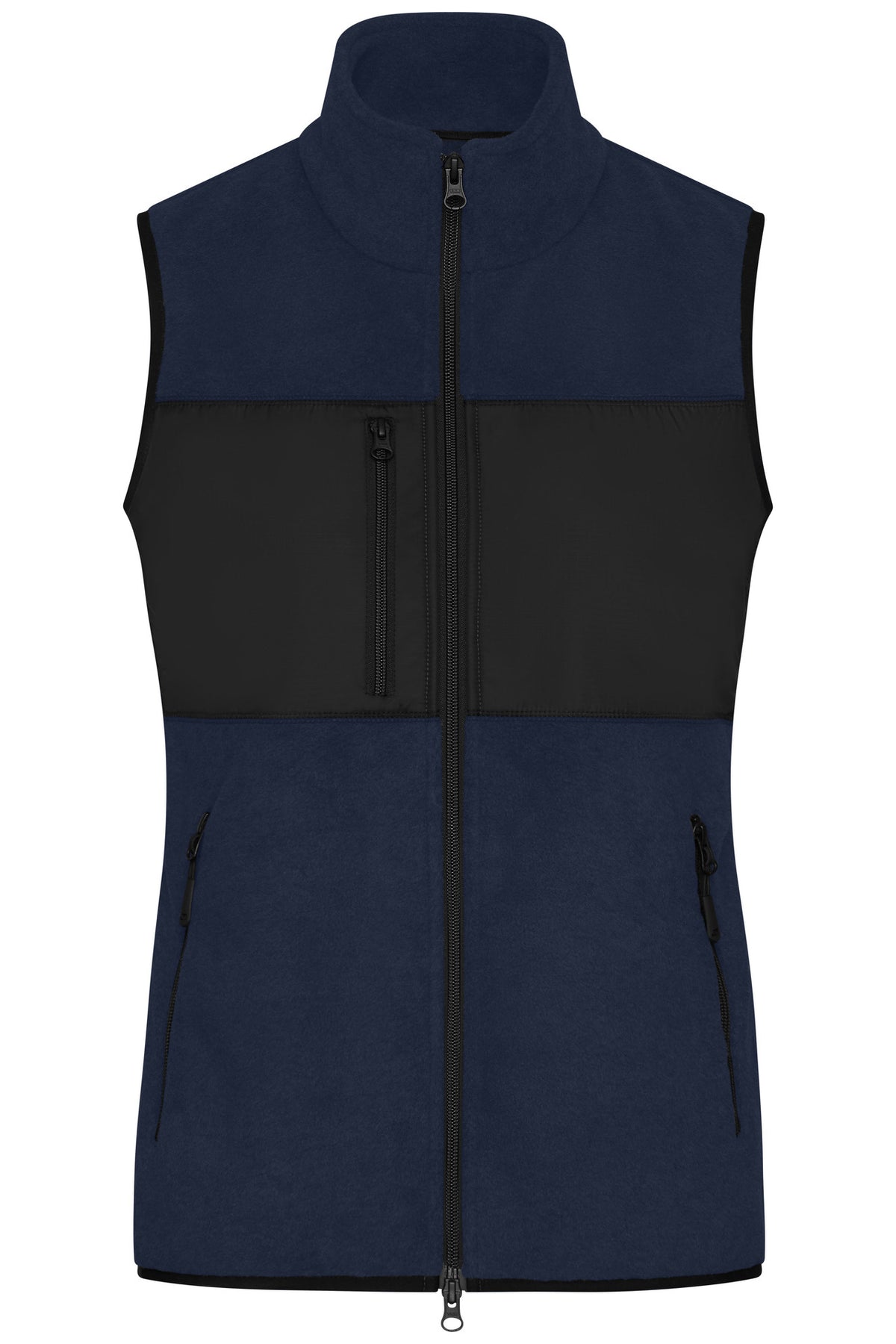 Ladies Fleece Vest - Navy/Black