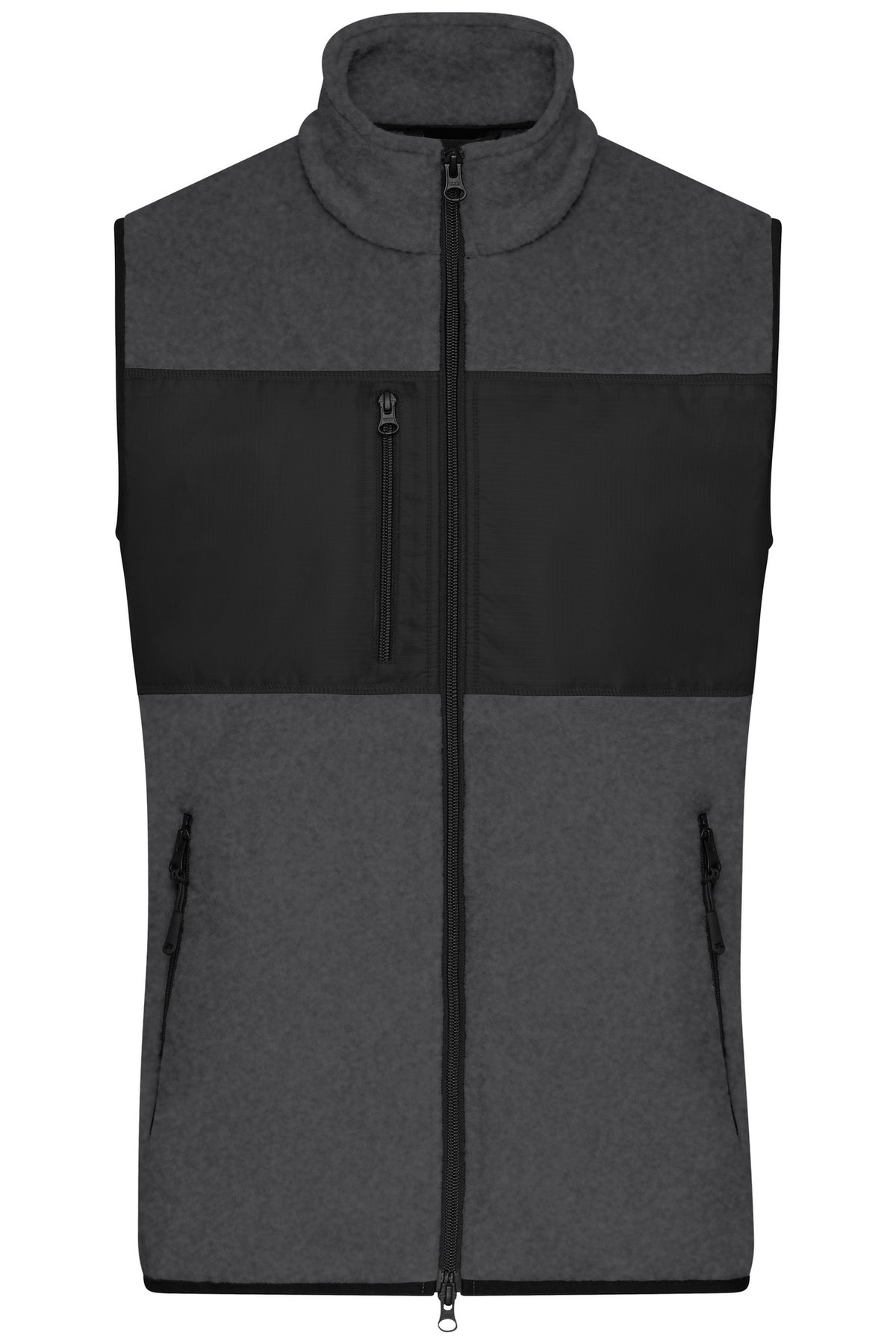 Men´s Fleece Vest - Dark-melange/Black